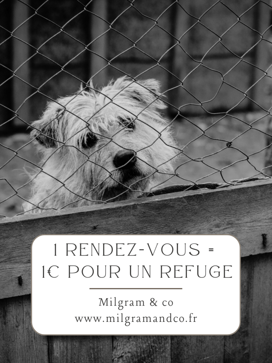 1 rendez-vous pris = 1€ reversé à un&nbsp;refuge